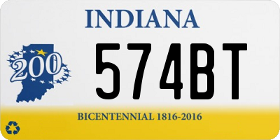 IN license plate 574BT