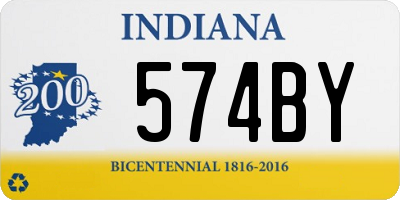 IN license plate 574BY