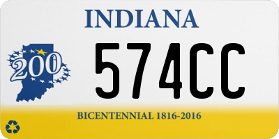 IN license plate 574CC