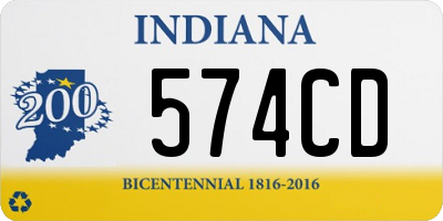 IN license plate 574CD