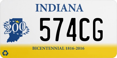 IN license plate 574CG