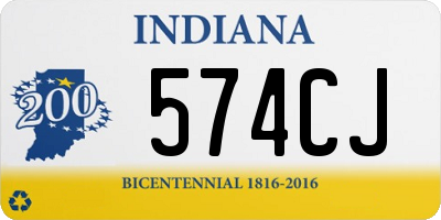 IN license plate 574CJ