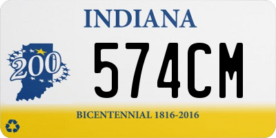 IN license plate 574CM