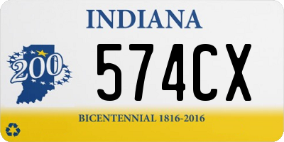 IN license plate 574CX