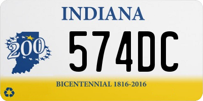 IN license plate 574DC