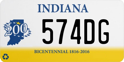 IN license plate 574DG