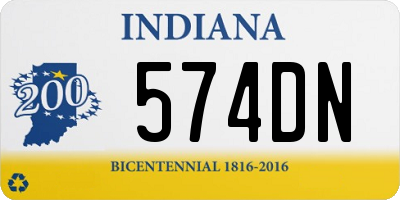 IN license plate 574DN