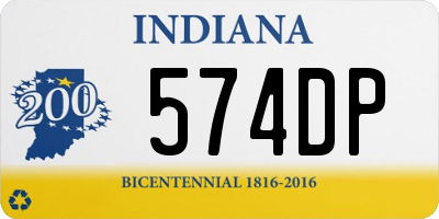 IN license plate 574DP