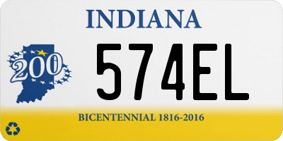 IN license plate 574EL