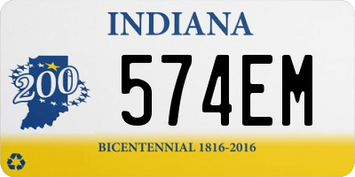 IN license plate 574EM