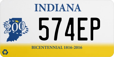 IN license plate 574EP