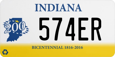 IN license plate 574ER