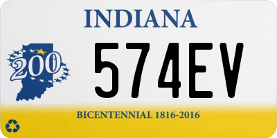 IN license plate 574EV