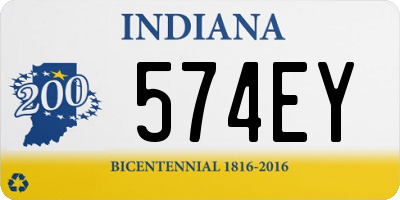 IN license plate 574EY