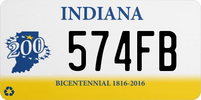 IN license plate 574FB