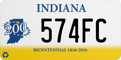 IN license plate 574FC