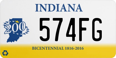 IN license plate 574FG