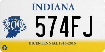 IN license plate 574FJ