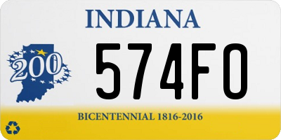 IN license plate 574FO