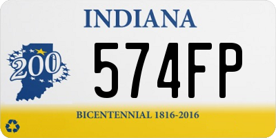 IN license plate 574FP