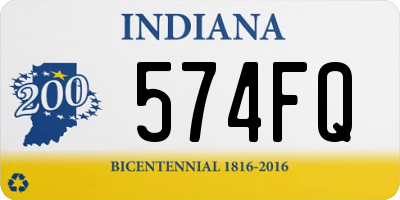 IN license plate 574FQ