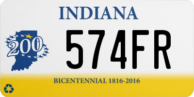 IN license plate 574FR