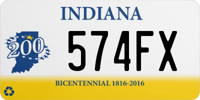 IN license plate 574FX