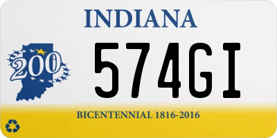 IN license plate 574GI