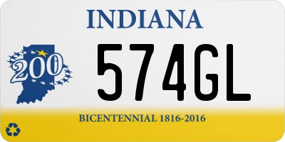 IN license plate 574GL