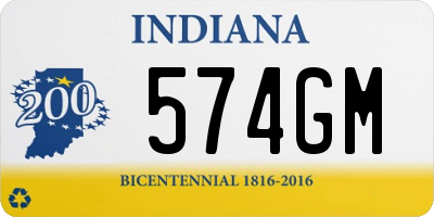 IN license plate 574GM