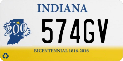 IN license plate 574GV