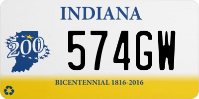 IN license plate 574GW