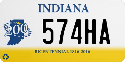 IN license plate 574HA