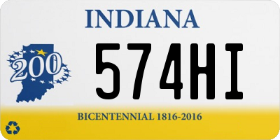 IN license plate 574HI