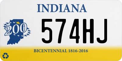 IN license plate 574HJ