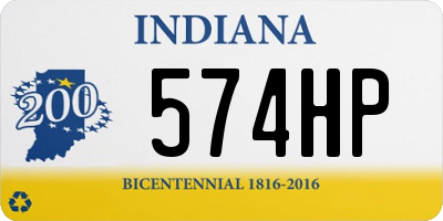 IN license plate 574HP