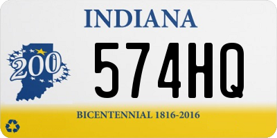 IN license plate 574HQ