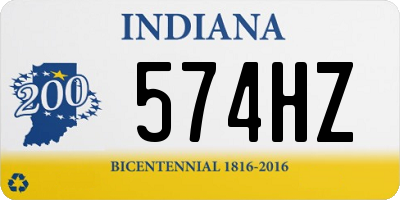 IN license plate 574HZ