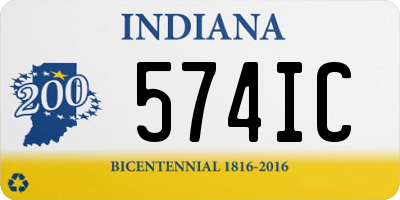 IN license plate 574IC