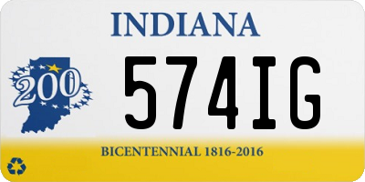 IN license plate 574IG