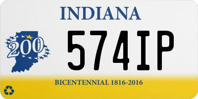 IN license plate 574IP