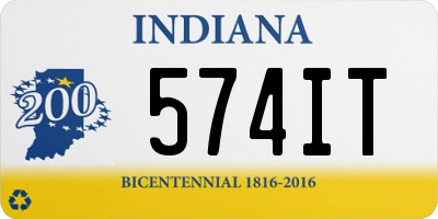IN license plate 574IT