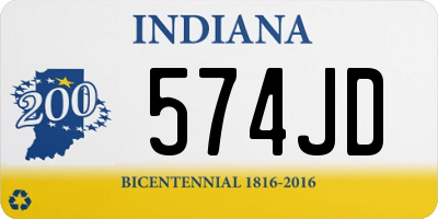 IN license plate 574JD