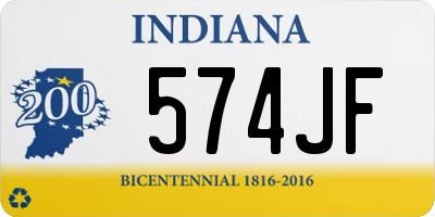 IN license plate 574JF