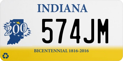 IN license plate 574JM