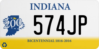 IN license plate 574JP