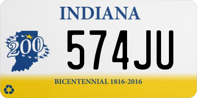 IN license plate 574JU