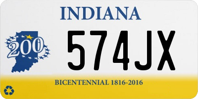 IN license plate 574JX