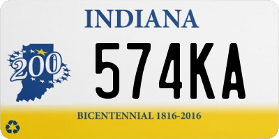 IN license plate 574KA