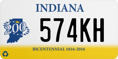 IN license plate 574KH